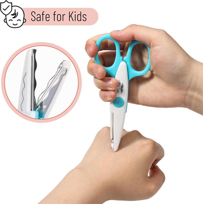 Craft Scissors Decorative Edge, 6 Pack, Bright Zig Zag Scissors | for Crafting, Scrapbooking, Fancy Pattern Design