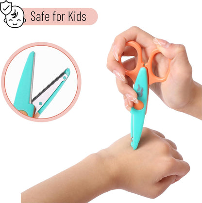 Craft Scissors Decorative Edge, 6 Pack, Bright Zig Zag Scissors | for Crafting, Scrapbooking, Fancy Pattern Design