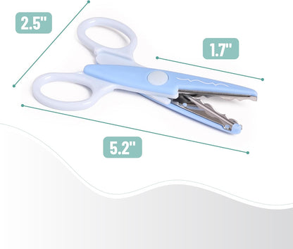 Craft Scissors Decorative Edge, 6 Pack, Bright Zig Zag Scissors | for Crafting, Scrapbooking, Fancy Pattern Design