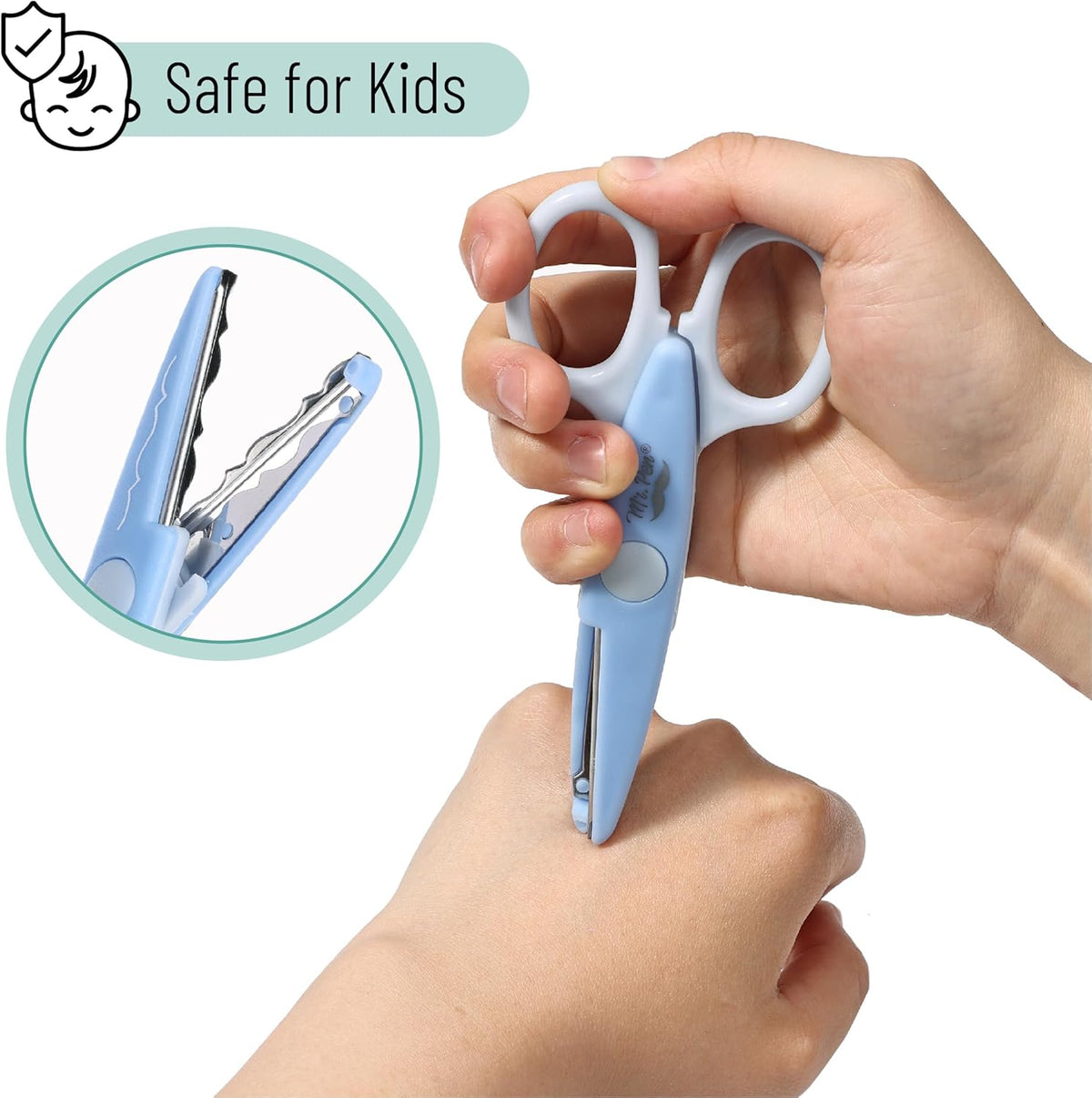 Craft Scissors Decorative Edge, 6 Pack, Bright Zig Zag Scissors | for Crafting, Scrapbooking, Fancy Pattern Design