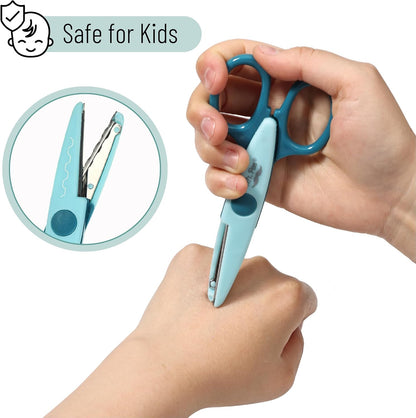 Craft Scissors Decorative Edge, 6 Pack, Bright Zig Zag Scissors | for Crafting, Scrapbooking, Fancy Pattern Design