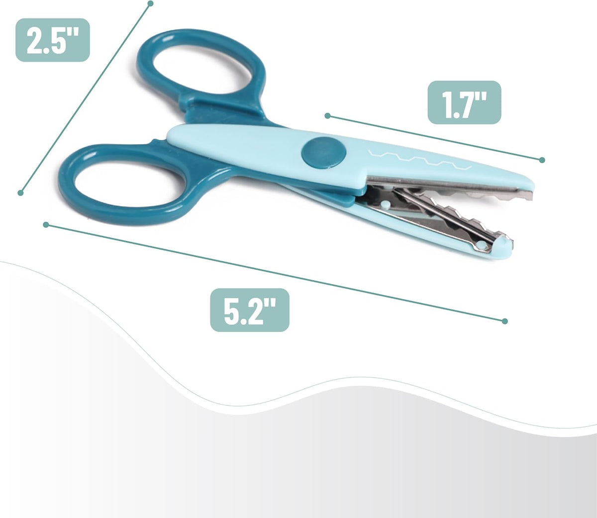 Craft Scissors Decorative Edge, 6 Pack, Bright Zig Zag Scissors | for Crafting, Scrapbooking, Fancy Pattern Design