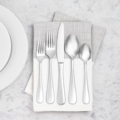 Stainless Steel Dinner Knives with Round Edge, Silverware, Table Knives, Restaurant Quality, Pack of 12, Silver