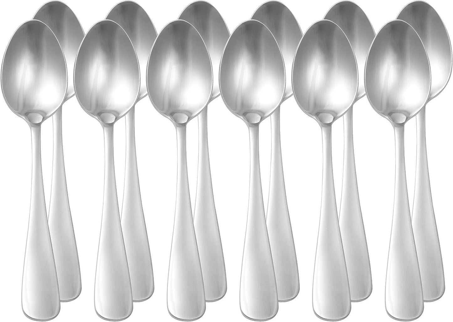 Stainless Steel Dinner Knives with Round Edge, Silverware, Table Knives, Restaurant Quality, Pack of 12, Silver