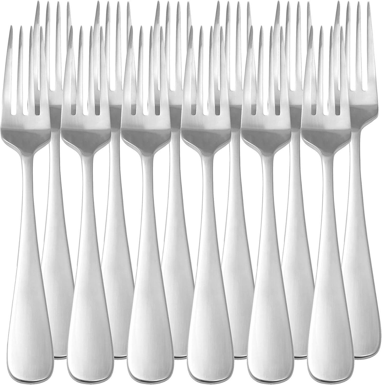 Stainless Steel Dinner Knives with Round Edge, Silverware, Table Knives, Restaurant Quality, Pack of 12, Silver
