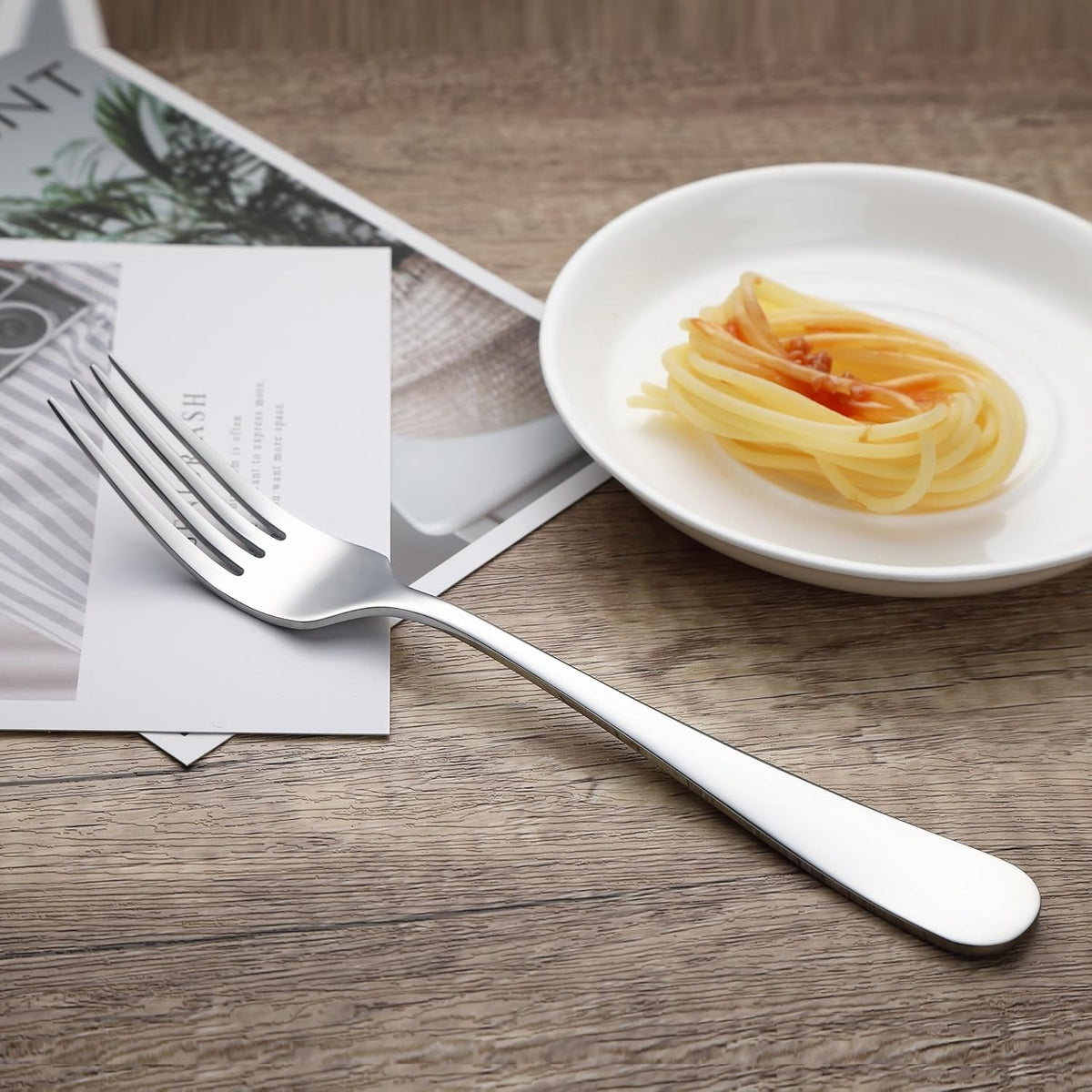 Stainless Steel Dinner Knives with Round Edge, Silverware, Table Knives, Restaurant Quality, Pack of 12, Silver