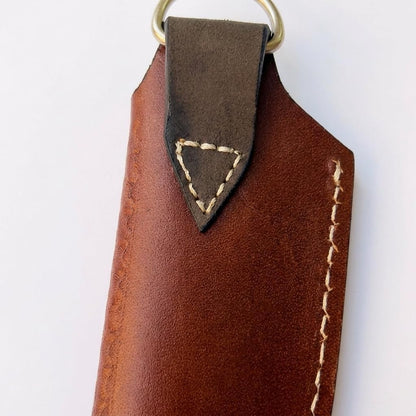 Leather Fixed Blade Knife Sheath for Belt & Neck Carry – Handmade Cowhide Basket Weave Flannel Lined – Detachable Belt Loop – Fits Buck 119 Ka-Bar Morakniv Gerber Hunting Camping Knives – Brown