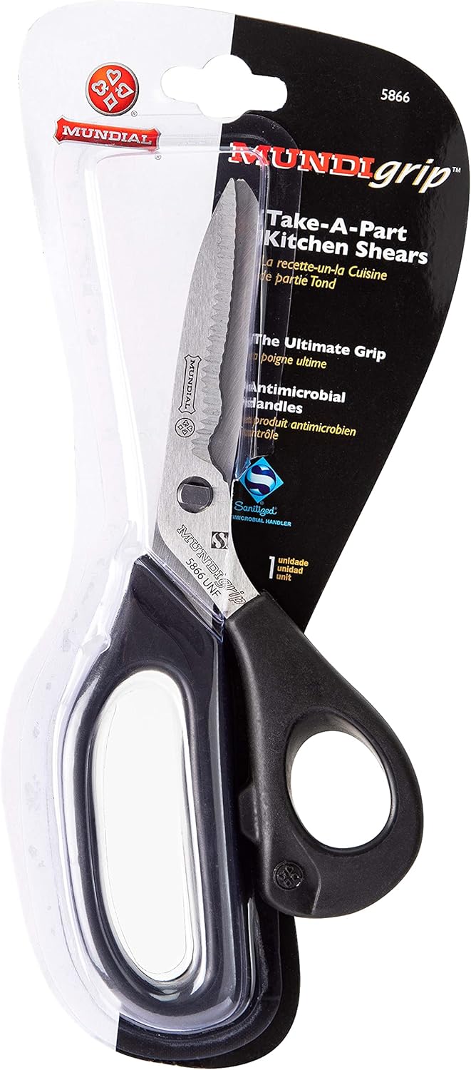 Take-Apart Black Kitchen Shears – Heavy Duty Stainless Steel Scissors for Cutting Meat, Vegetables & Herbs – Easy-to-Clean, Ergonomic Handle
