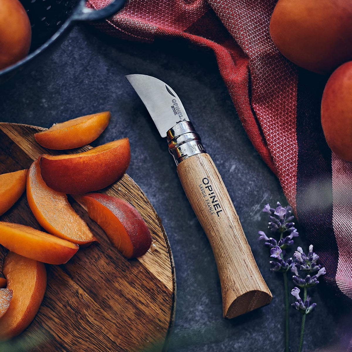 No. 07 Scoring Folding Knife, Stainless Steel, Chestnut Wood Handle