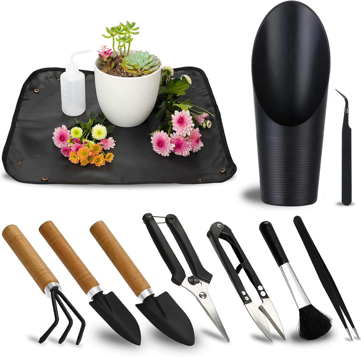 5 Pcs Succulent Tools, Mini Garden Tools, Small Indoor Plant Repotting Set | Pruning Scissors as Plant Accessories, Gardening Hand Tools Kit for Seedling Soil,Caring Succulent,Houseplant,Bonsai