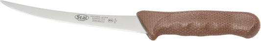 6" Commercial-Grade German Steel Boning Knife, Curved, Brown