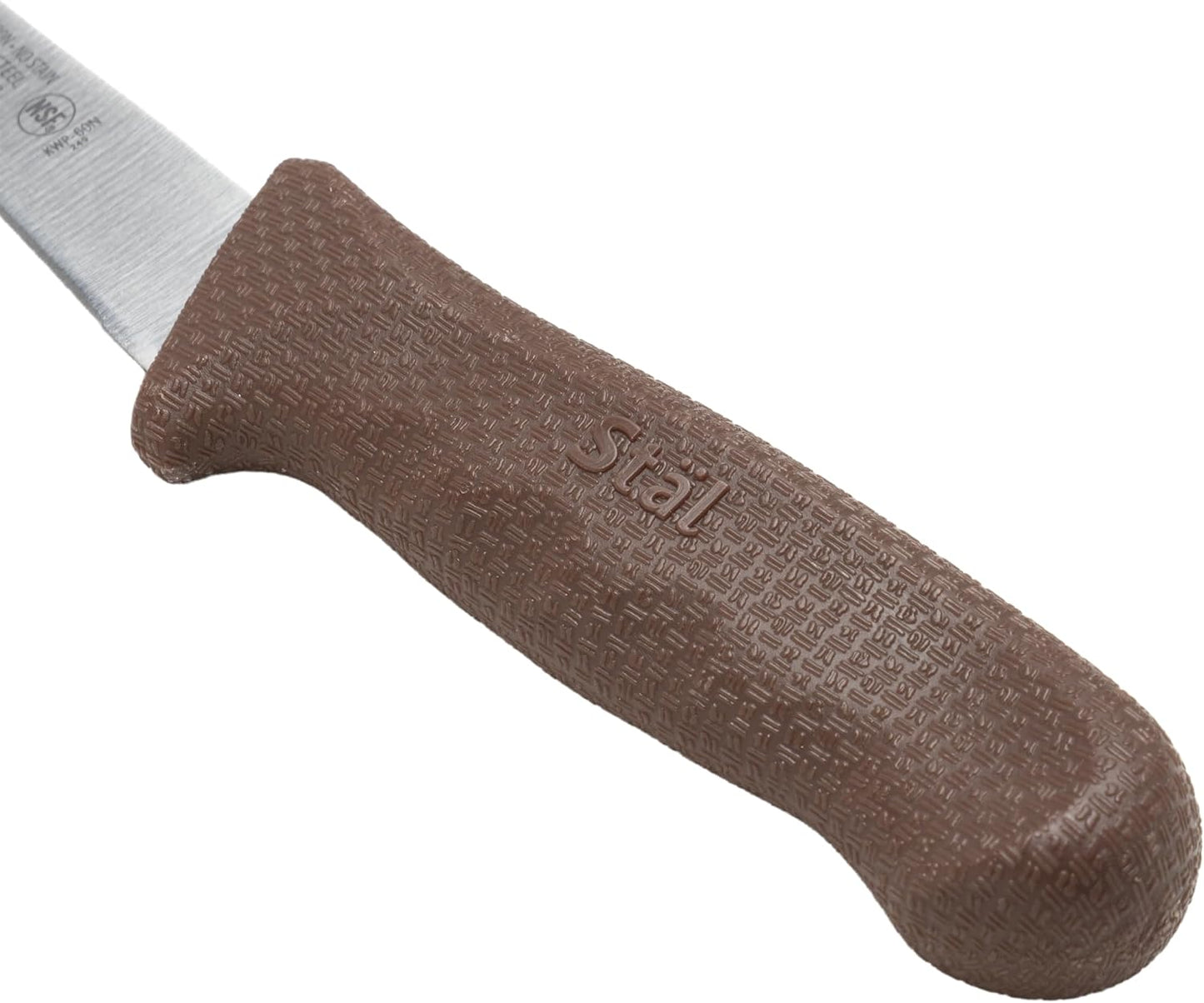6" Commercial-Grade German Steel Boning Knife, Curved, Brown