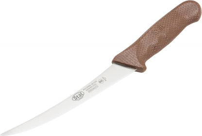 6" Commercial-Grade German Steel Boning Knife, Curved, Brown