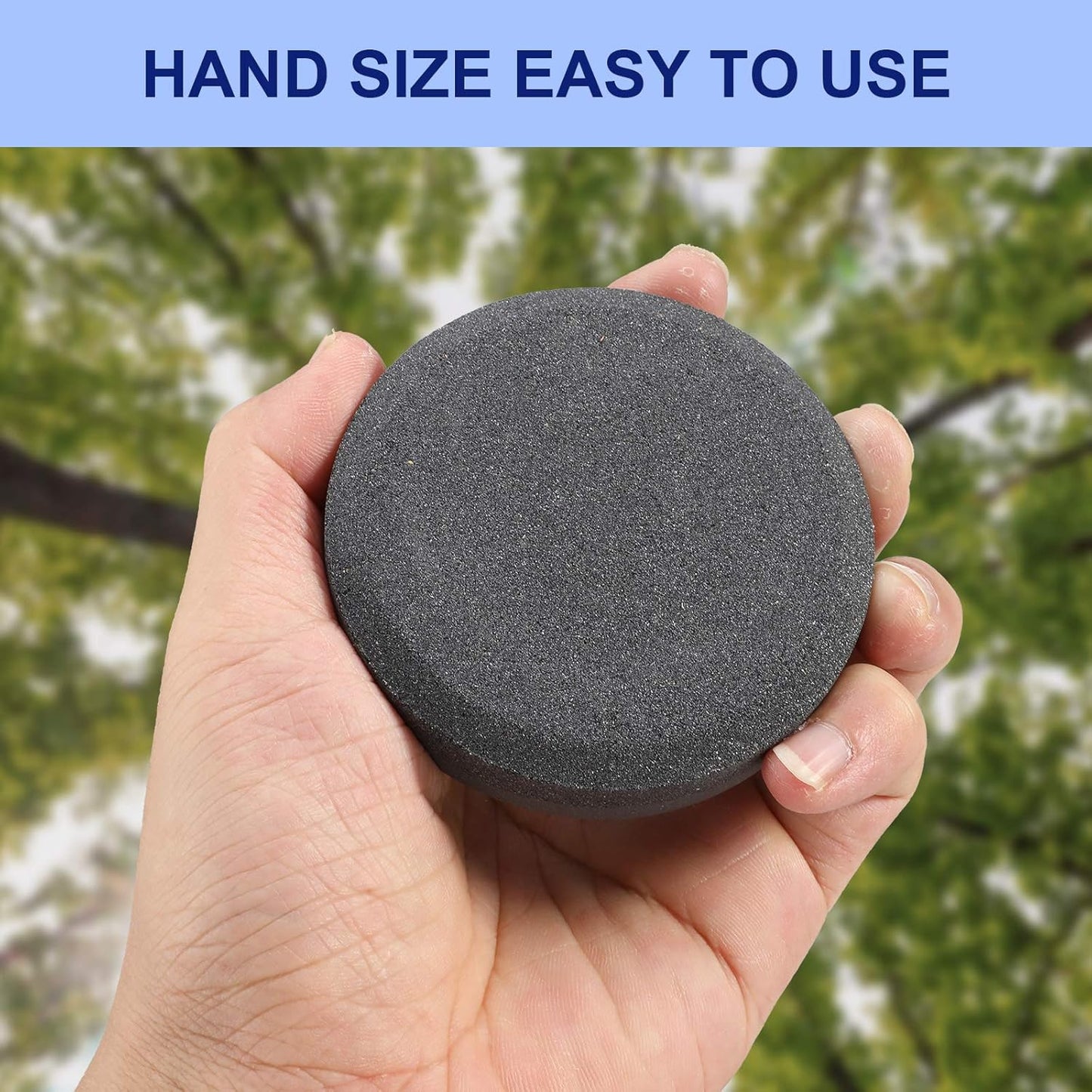 8 Pieces Axe Sharpening Stone Tool with Sheath, Ax Hatchet Knife Sharpener Puck, Small Multipurpose Whetstone Sharpening Tool, Dual Grit Camping Hatchet Sharpening Stone Disk
