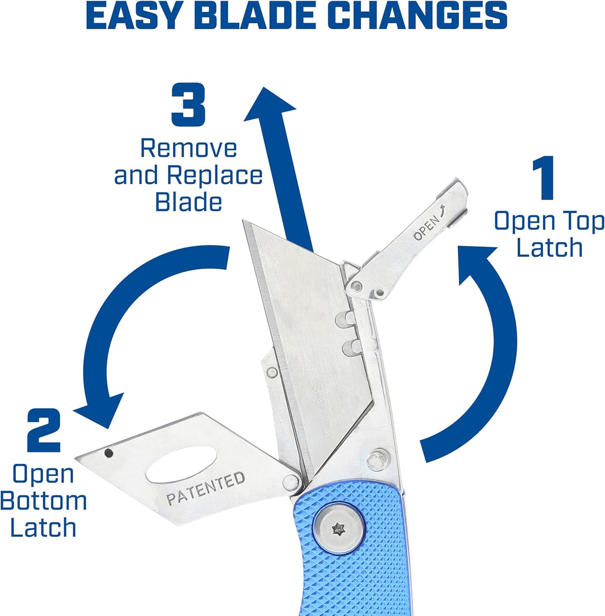 12514 Lock Back Utility Knife with Aluminum Handle