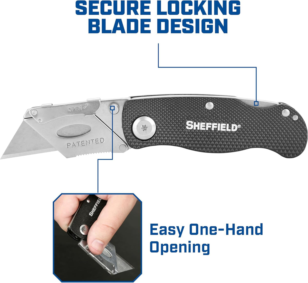 12514 Lock Back Utility Knife with Aluminum Handle