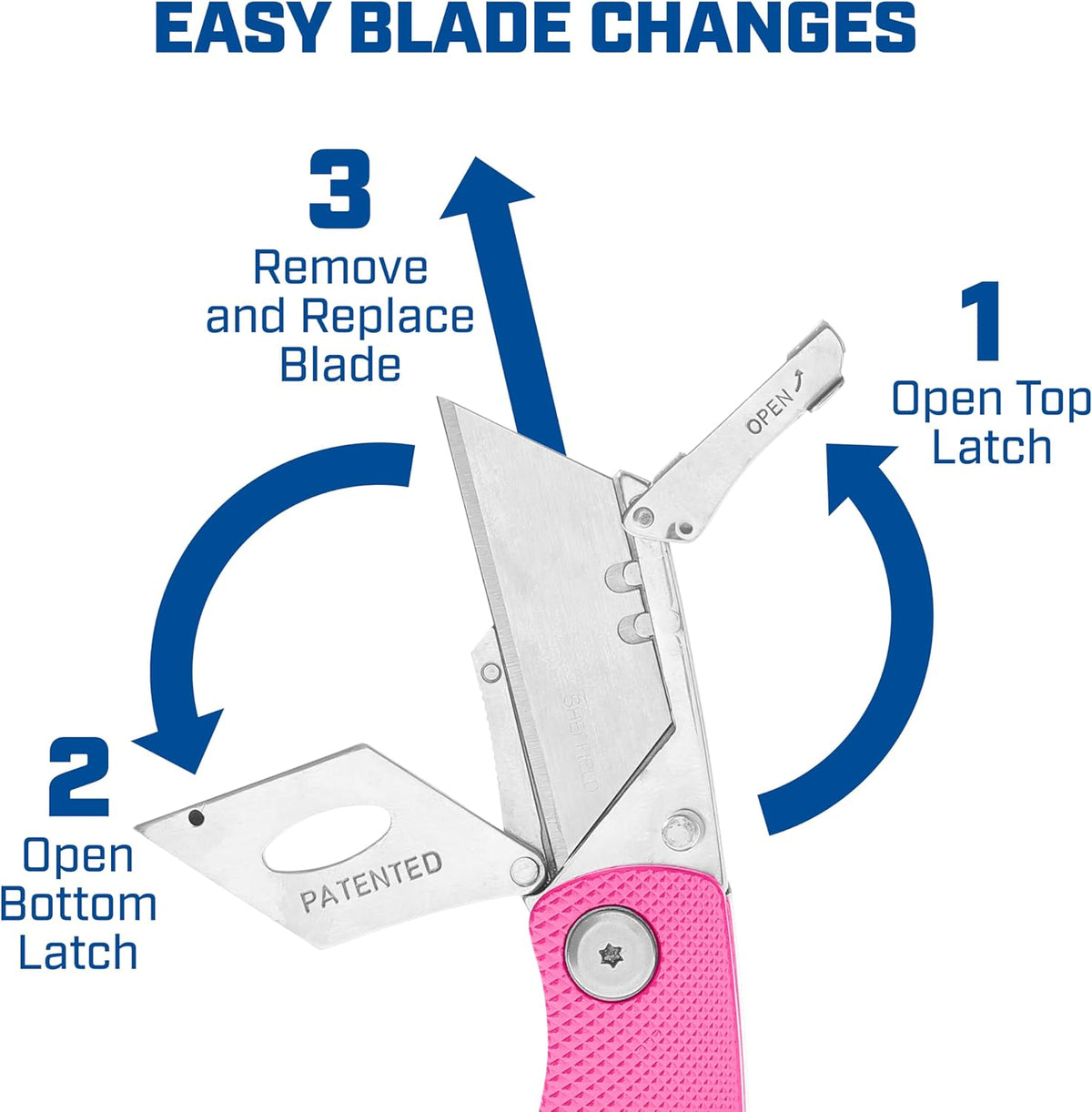 12514 Lock Back Utility Knife with Aluminum Handle