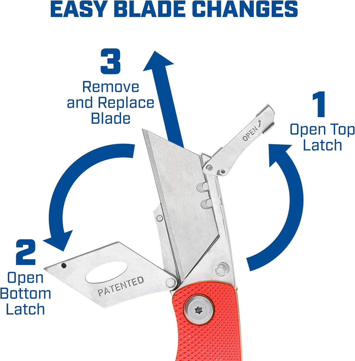 12514 Lock Back Utility Knife with Aluminum Handle