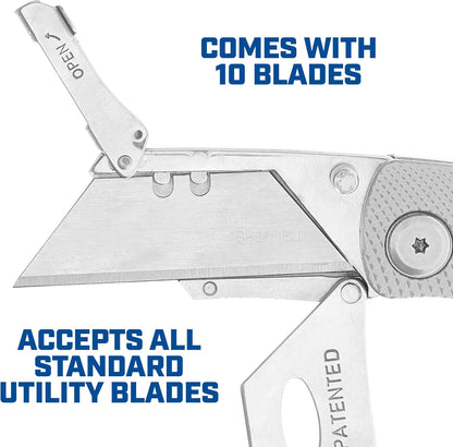 12514 Lock Back Utility Knife with Aluminum Handle