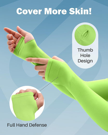 Arm Sleeves for Men Women UV Sun Protection Compression Arm Warmer Tattoo Cover Up, Sports Golf Cooling Sleeves