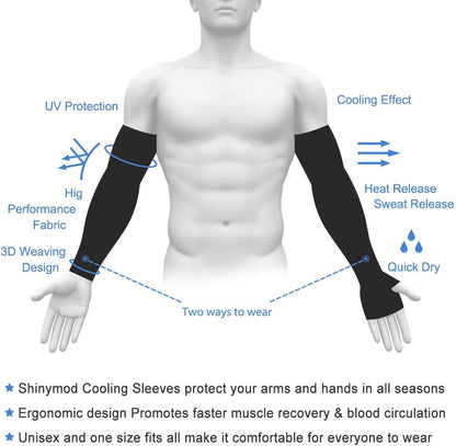 Arm Sleeves for Men Women UV Sun Protection Compression Arm Warmer Tattoo Cover Up, Sports Golf Cooling Sleeves