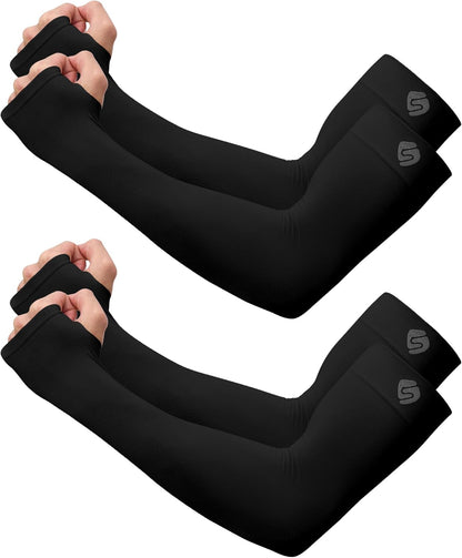 Arm Sleeves for Men Women UV Sun Protection Compression Arm Warmer Tattoo Cover Up, Sports Golf Cooling Sleeves