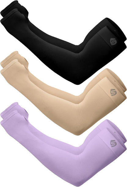 Arm Sleeves for Men Women UV Sun Protection Compression Arm Warmer Tattoo Cover Up, Sports Golf Cooling Sleeves