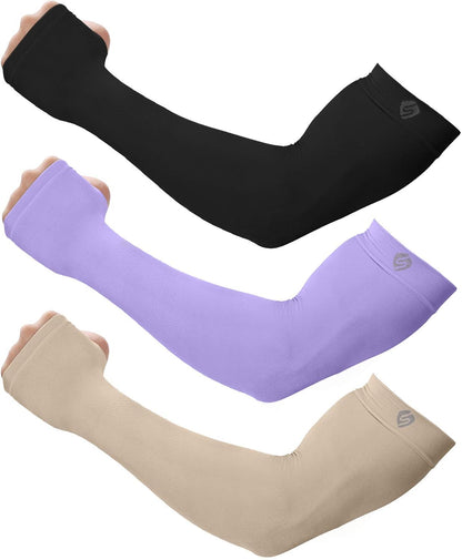 Arm Sleeves for Men Women UV Sun Protection Compression Arm Warmer Tattoo Cover Up, Sports Golf Cooling Sleeves