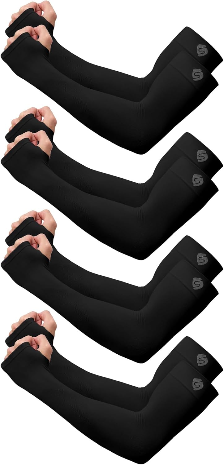 Arm Sleeves for Men Women UV Sun Protection Compression Arm Warmer Tattoo Cover Up, Sports Golf Cooling Sleeves