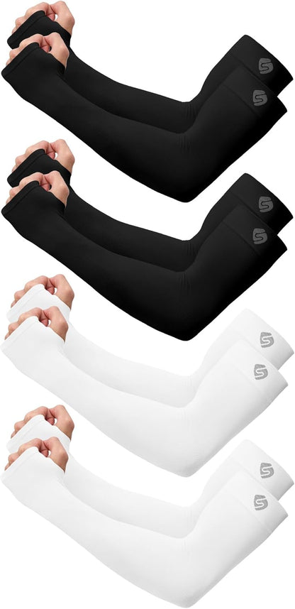 Arm Sleeves for Men Women UV Sun Protection Compression Arm Warmer Tattoo Cover Up, Sports Golf Cooling Sleeves