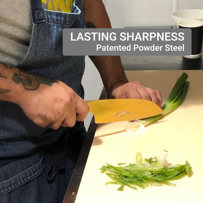 HAST 6-Inch Santoku Knife - Ultra-Sharp Japanese Chef Knife, Advanced Powder Steel, Lightweight, Ergonomic Handle, Sleek Minimalist Design, Red Dot Award Winner (Titanium Black)
