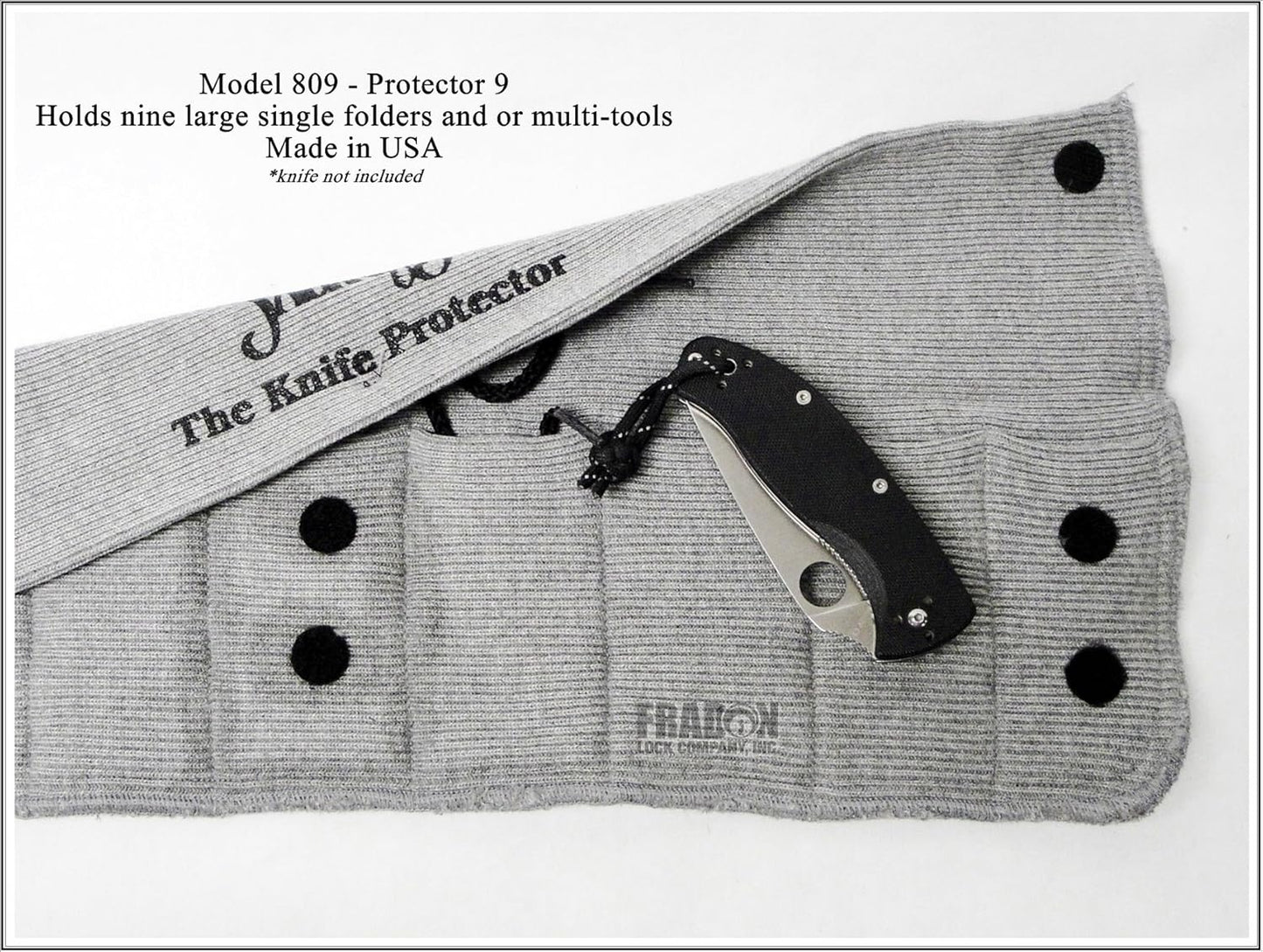 The Knife Protector 9-Knife Roll - Silicone Treated