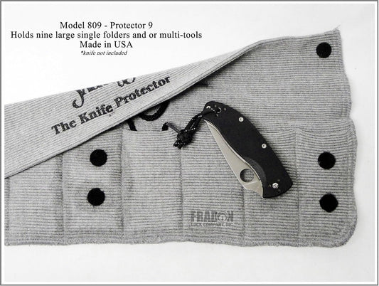The Knife Protector 9-Knife Roll - Silicone Treated