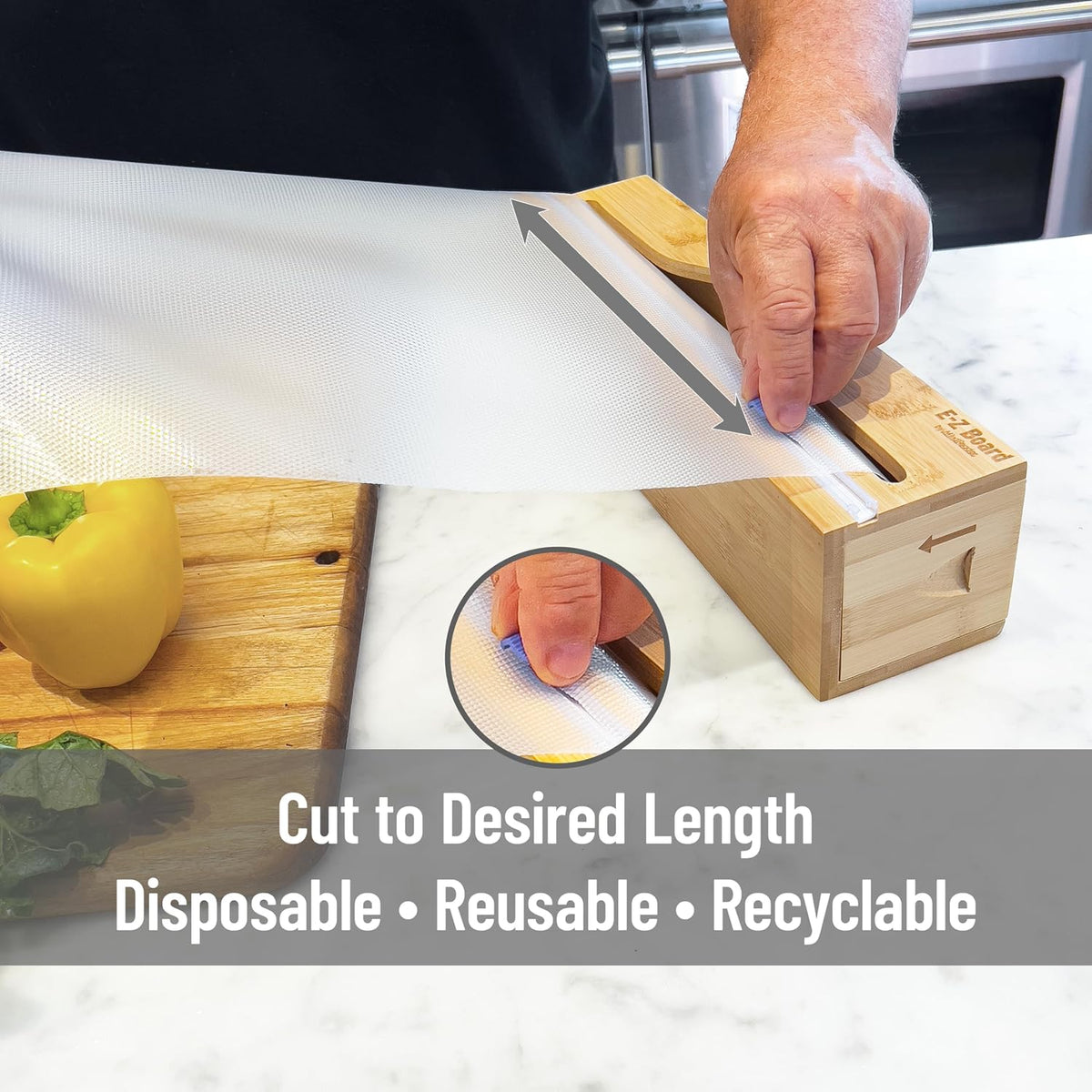 E-Z Board Disposable Plastic Cutting Board, 20 Square Feet, Easy Clean-Up and Convenient Use, Ideal for Camping, Hunting, Boating, and For People With Food Allergies, Clear