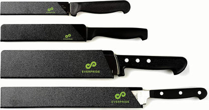 Chef Knife Sheath Set (7-Piece Set) Universal Blade Edge Cover Guards for Chef’s and Kitchen Knives – Durable, BPA-Free, Felt Lined, Sturdy ABS Plastic – Knives Not Included