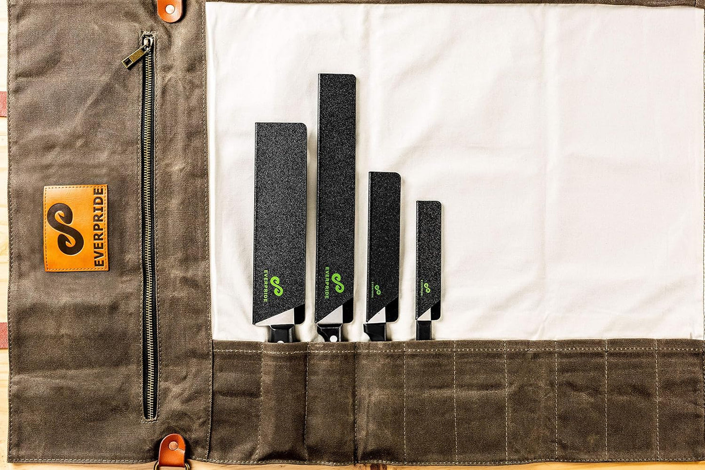 Chef Knife Sheath Set (7-Piece Set) Universal Blade Edge Cover Guards for Chef’s and Kitchen Knives – Durable, BPA-Free, Felt Lined, Sturdy ABS Plastic – Knives Not Included
