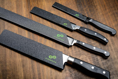 Chef Knife Sheath Set (7-Piece Set) Universal Blade Edge Cover Guards for Chef’s and Kitchen Knives – Durable, BPA-Free, Felt Lined, Sturdy ABS Plastic – Knives Not Included