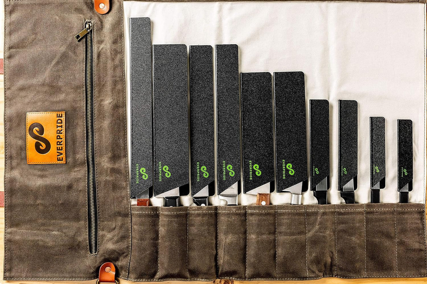 Chef Knife Sheath Set (7-Piece Set) Universal Blade Edge Cover Guards for Chef’s and Kitchen Knives – Durable, BPA-Free, Felt Lined, Sturdy ABS Plastic – Knives Not Included