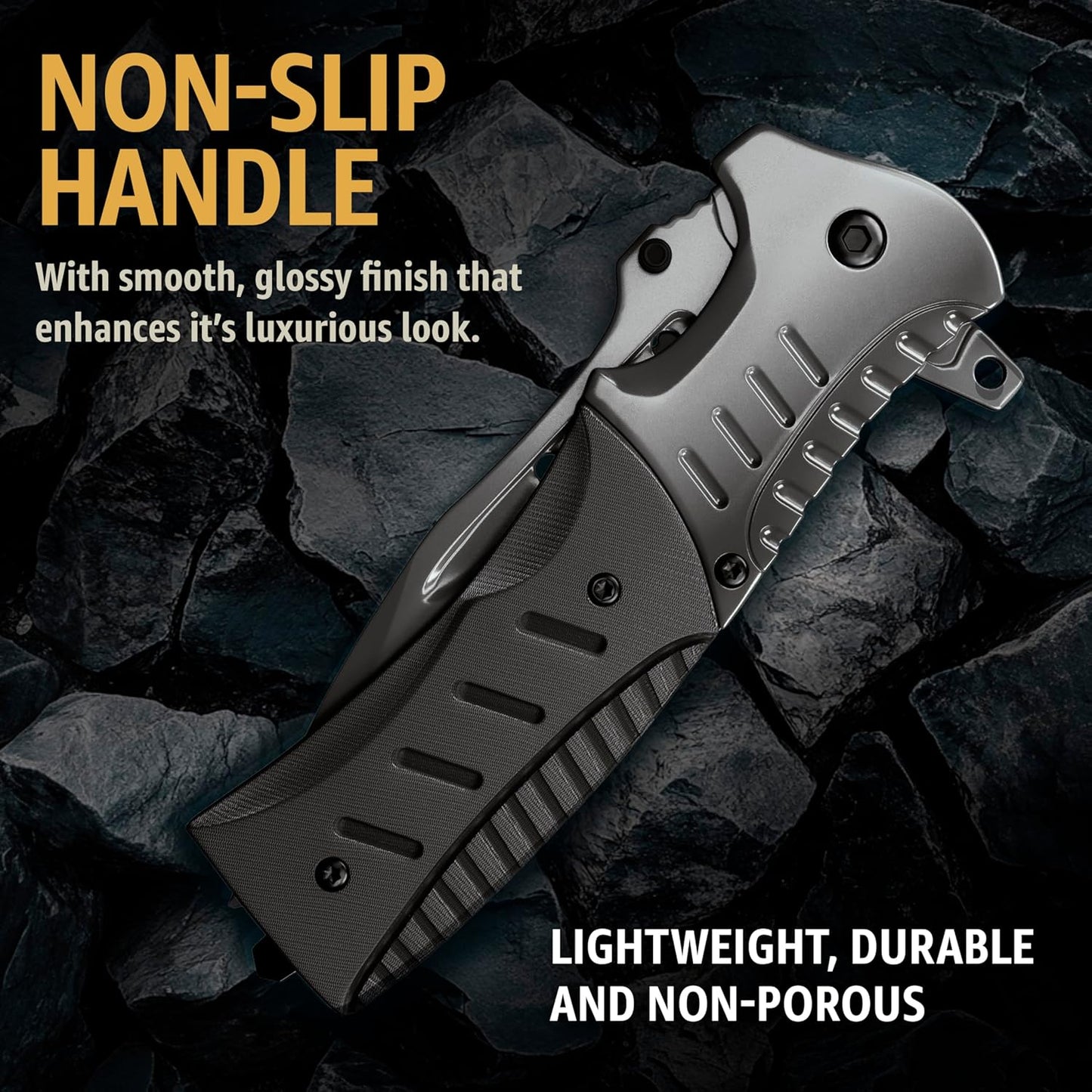Spring Assisted Pocket Knife with Wood Handle & Glass Breaker & Pocket Clip - 3.66" Sharp Blade - Tactical Folding Knives - for Men Women Hunting Camping Military Survival Hiking Work EDC 0207