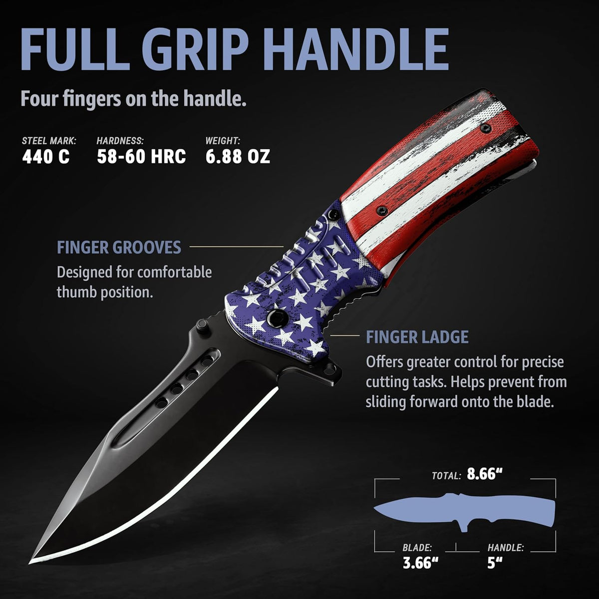 Spring Assisted Pocket Knife with Wood Handle & Glass Breaker & Pocket Clip - 3.66" Sharp Blade - Tactical Folding Knives - for Men Women Hunting Camping Military Survival Hiking Work EDC 0207
