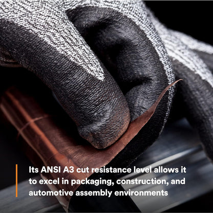 3M Comfort Grip Gloves, Cut Resistant ANSI 3, Size XL, 1 Pair, CGXL-CR, Nitrile Cutting Gloves, Medium-Duty, Washable, Knit-Cuffed, Long Lasting Durability