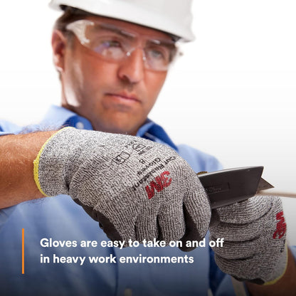 3M Comfort Grip Gloves, Cut Resistant ANSI 3, Size XL, 1 Pair, CGXL-CR, Nitrile Cutting Gloves, Medium-Duty, Washable, Knit-Cuffed, Long Lasting Durability