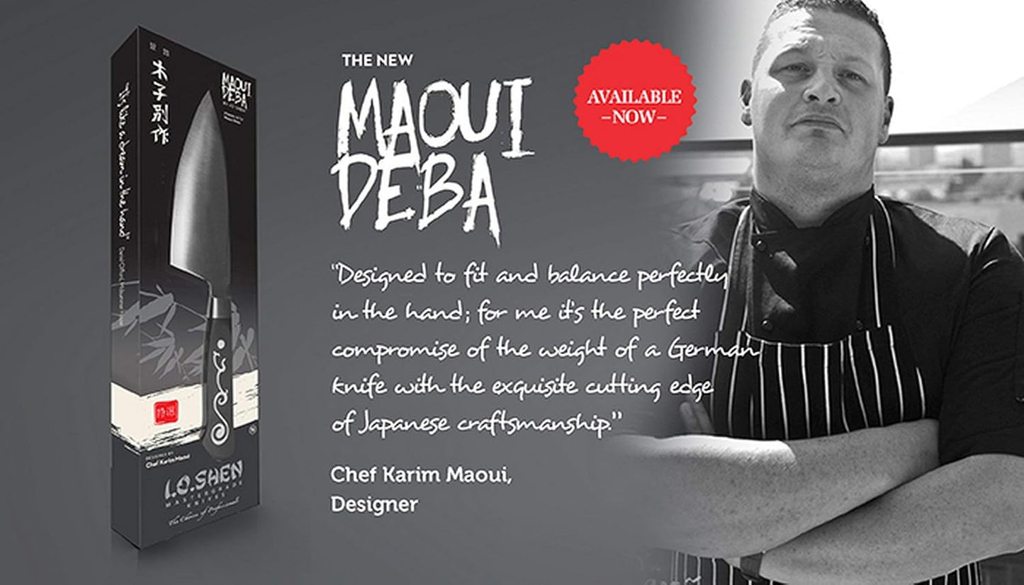 I.O. SHEN Maoui Deba, Chef Knife, Japanese Knife - 7"