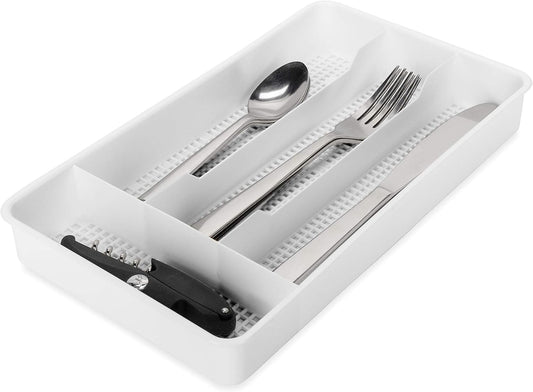 43508 Cutlery Tray - Designed for RV and Compact Kitchen Drawers - Easily Organize and Store Kitchen Flatware - White