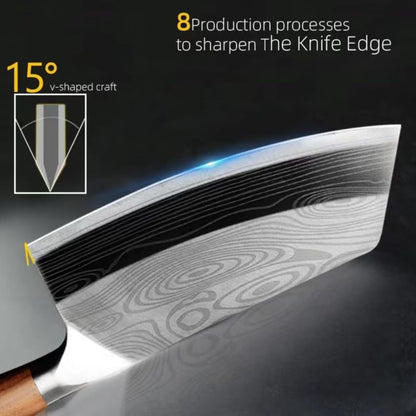 7Inch Meat Cleaver Vegetable Kitchen Knife Meat Cleaver Superior Class Stainless for Kitchen with gift box(German Steel Kitc