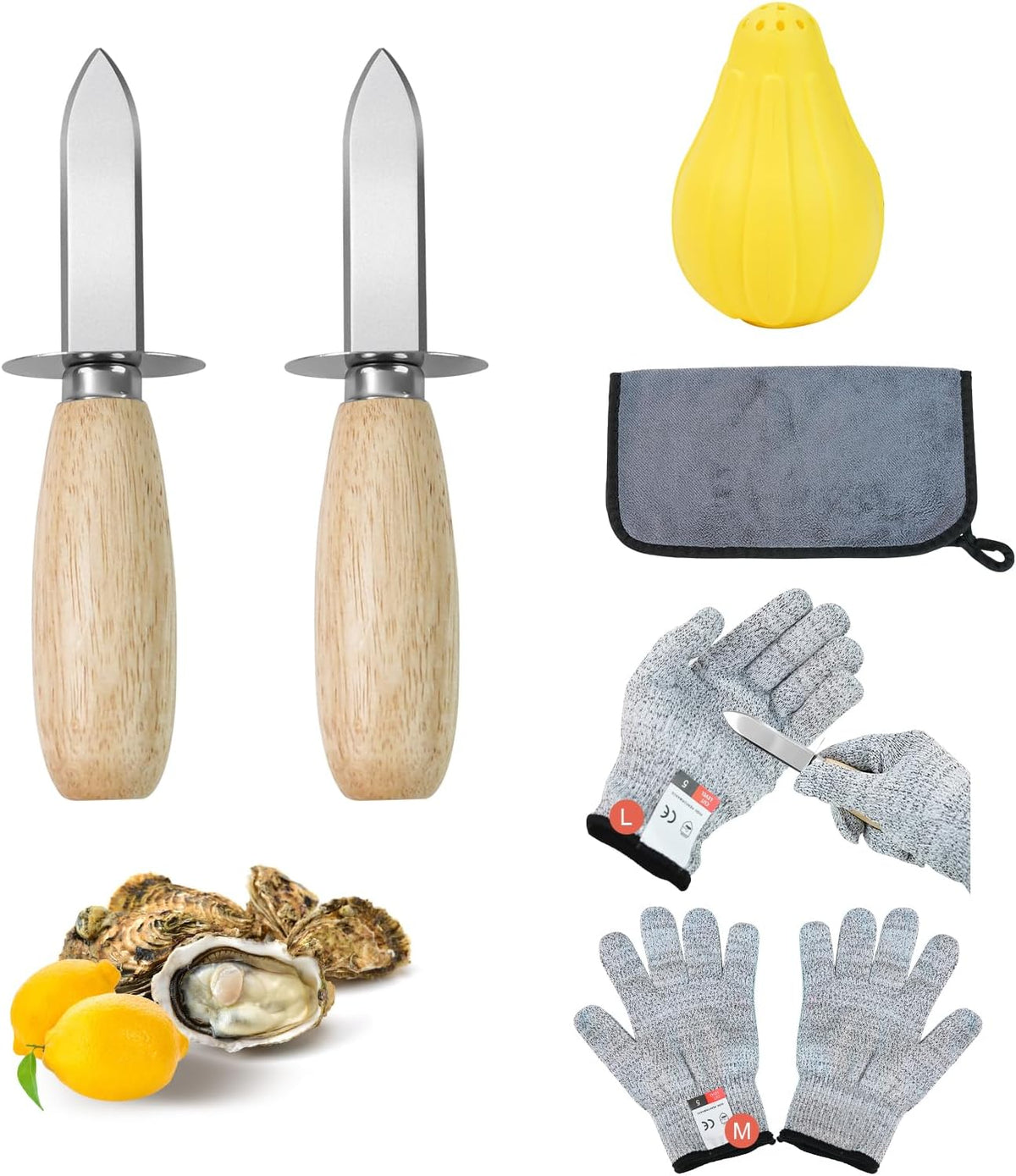 Knife Shucker Set Oyster Shucking Knife and Gloves set