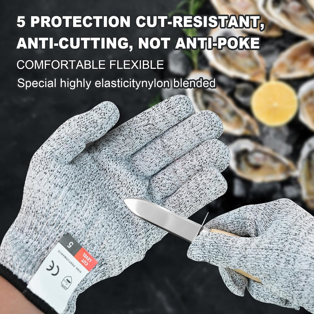 Knife Shucker Set Oyster Shucking Knife and Gloves set