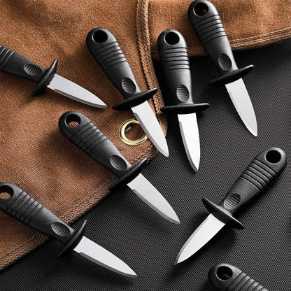 30 Pcs Oyster Shucking Knife Stainless Steel Shucker Oyster Opener with Non Slip Handle for Clam Crab Kitchen Shrimp Shellfish Seafood Tools, 5.79 Inch(Black)