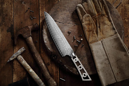KATSURA Woodworking Project Kit – Gyuto Chef Knife Blank – 8 Inch with 50mm wide blade – Japanese Premium AUS 10, 67 Layers Damascus Steel – Thunder-X Series – NO LOGO