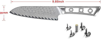 KATSURA Woodworking Project Kit – Gyuto Chef Knife Blank – 8 Inch with 50mm wide blade – Japanese Premium AUS 10, 67 Layers Damascus Steel – Thunder-X Series – NO LOGO